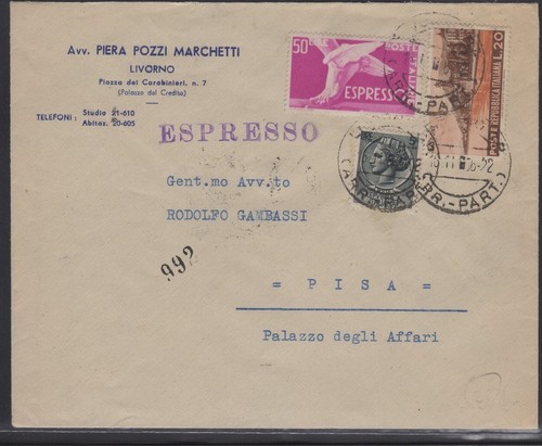 Storia postale 1956 esprsso - storia, 50